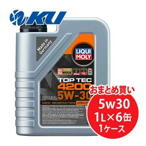 L gbvebN4200j[WFl[V 5W-30 1L×6 1P[X f GWIC K\EfB[[GW LIQUI MOLYTOP TEC 4200 NEW GENERATION 5W30 20903