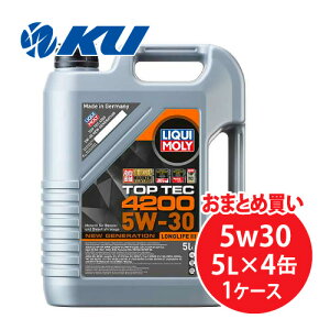 L gbvebN4200j[WFl[V 5W-30 5L×4 1P[X f GWIC K\EfB[[GW LIQUI MOLYTOP TEC 4200 NEW GENERATION 5W30 20904