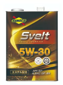 SUNOCO Svelt 5W-30 4L×1缶 SP /GF-6Aエンジンオイル スノコ スヴェルト 全合成油 直噴ターボ車 ガソリンエンジン 5w30