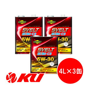 SUNOCO Svelt EURO 5W-30 4L×3 12LZbg API:SP ACEA C3 S GXez XmR XFg [ 5w30 GWIC