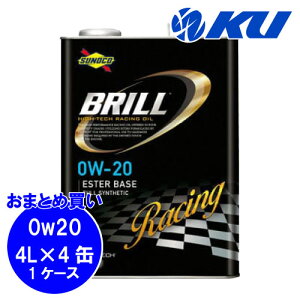 SUNOCO BRILL 0W-20 4L×4 1P[X GWIC XmR u 100%w NARzC 0W20