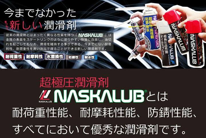 楽天市場】超極圧潤滑剤 NASKALUB ナスカルブ スプレー 420mL 【店頭 