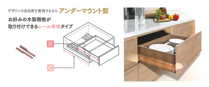 楽天市場】スガツネ工業 ランプ印 スライドレール 2020-550 アンダー 