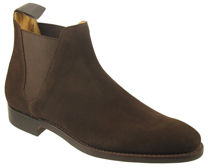 楽天市場 Crockett And Jones Chelsea 8 Suede ワイズe クロケット ジョーンズ サイドゴアブーツ チェルシー８ スエード ダークブラウンイギリス製 革靴 Ukサイズ６ １２日本サイズ24 5cm 30 5cm ラバーソール くじらracing