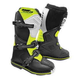 Shot ショット 2020キッズ kids 子供用 K10 2.0 Motocross Boots. Colour Black / White / Neon Yellow 【 モトクロス Motocross MX オフロード オートバイ ブーツ 靴 boots シューズ 】
