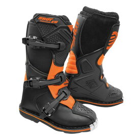 Shot ショット 2020キッズ kids 子供用 K10 2.0 Motocross Boots. Colour Black / Neon Orange 【 モトクロス Motocross MX オフロード オートバイ ブーツ 靴 boots シューズ 】