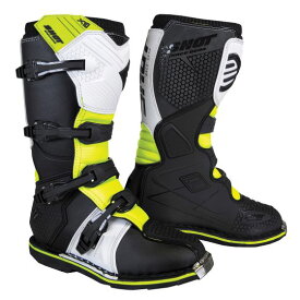 Shot ショット 2020 x 10 2.0 Motocross Boots. Colour Black / White / Neon Yellow 【 モトクロス Motocross MX オフロード オートバイ ブーツ 靴 boots シューズ 】