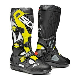 Sidi シディ atojo srs Motocross Boots. Colour White / Black / Yellow Fluro 【 モトクロス Motocross MX オフロード オートバイ ブーツ 靴 boots シューズ 】