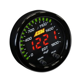 AEM Electronics Xシリーズ排気ガス温度（EGT）ゲージ 【 データ 計測器 ドライバー 補助 モータースポーツ 車 4輪 サーキット ケーブル 】