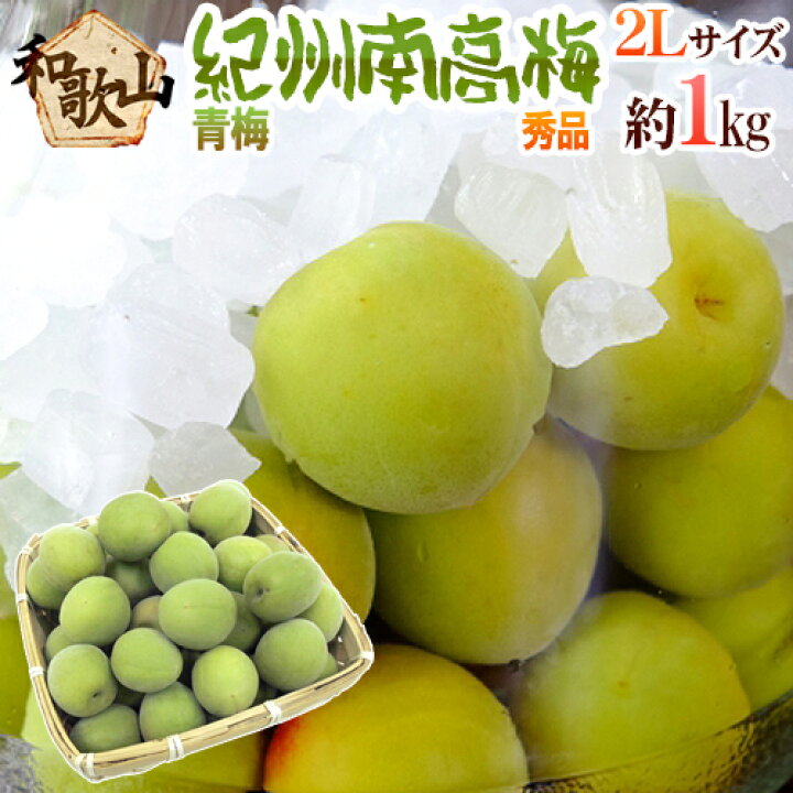 楽天市場】”紀州・和歌山産 南高梅 青梅” 秀品 2Lサイズ 約1kg《10キロ 