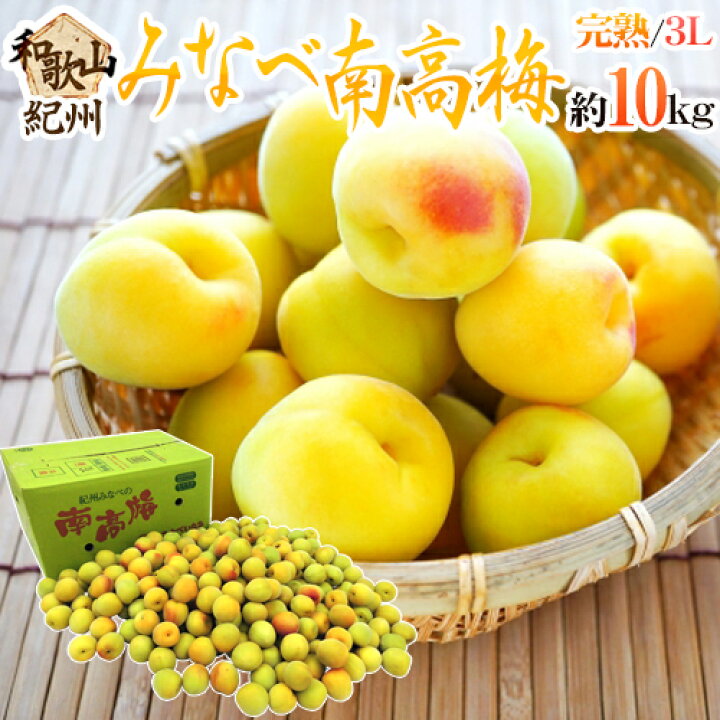 楽天市場】紀州・和歌山産 ”みなべ南高梅 熟梅” 秀品 3L 約10kg【予約 