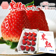 愛知・ファームトヨヒロ産 ”寒熟いちご（完熟イチゴ）” 9〜15粒前後 風袋込約650g 化粧箱【予約 2月以…