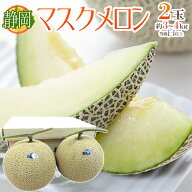 ”静岡県 マスクメロン” 等級白以上 大玉2玉 約3〜4kg【予約 6月以降】 送料無料