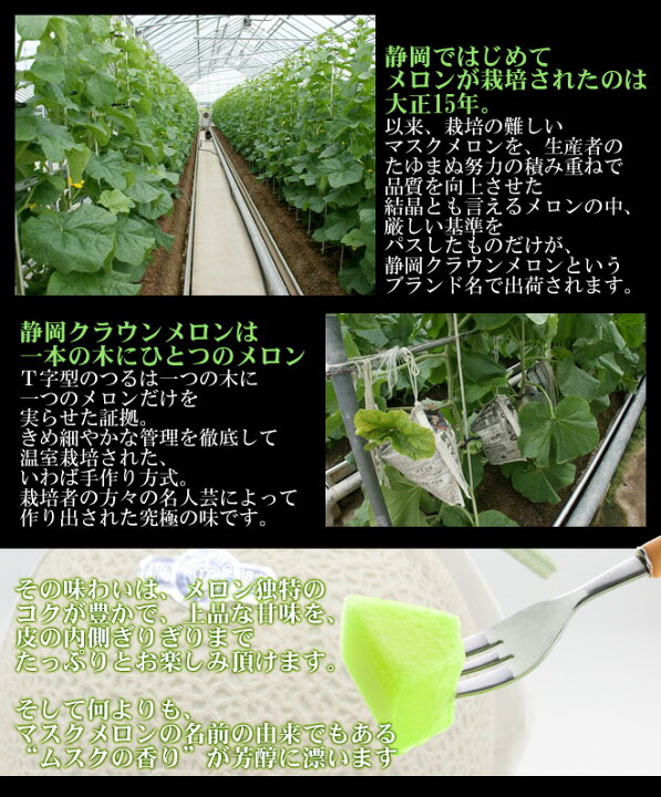楽天市場】静岡産 ”クラウンメロン”《最高等級 山》大玉 5玉 約9kg 
