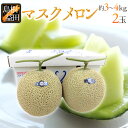 島根県 ”温室マスクメロン” 秀品 超大玉2玉 約3〜4kg【予約 7月以降】 送料無料