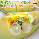 北海道メロン ”らいでんクラウン” 2玉 約3.2kg 化粧箱入り【予約 7月末以降】 送料無料