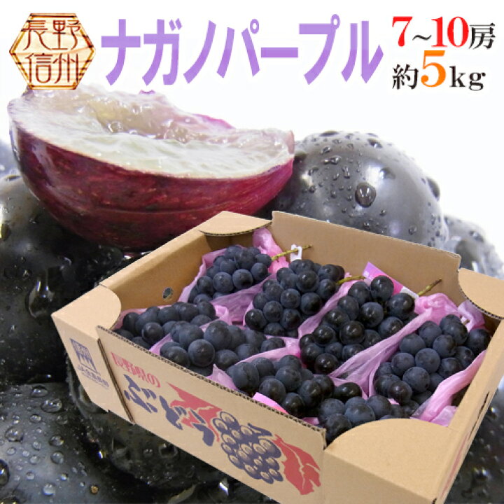 楽天市場】長野産 ”ナガノパープル” 秀品 7〜10房 約5kg ぶどう【予約 