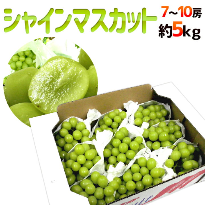 楽天市場】”シャインマスカット” 秀品 7〜10房 約5kg 産地厳選【予約 8  
