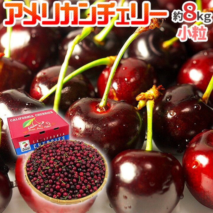 楽天市場】アメリカ産 ”アメリカンチェリー” 小粒 約8kg【予約 5月下旬 