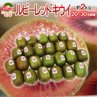 ゼスプリ ”ルビーレッドキウイ” 20〜30玉前後 約2kg【予約 3月下旬以降】 送料無料