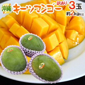 沖縄産 ”キーツマンゴー” 訳あり 3玉 約2〜2.5kg【予約 8月中旬以降】 送料無料