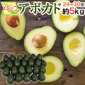 メキシコ産 ”アボカド” 24〜30玉 約5kg 送料無料