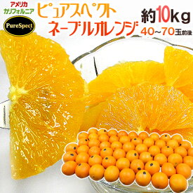 カリフォルニア産 プレミアムオレンジ ”ピュアスペクトネーブルオレンジ” 40〜70玉前後 約10kg【予約 1月下旬以降】 送料無料