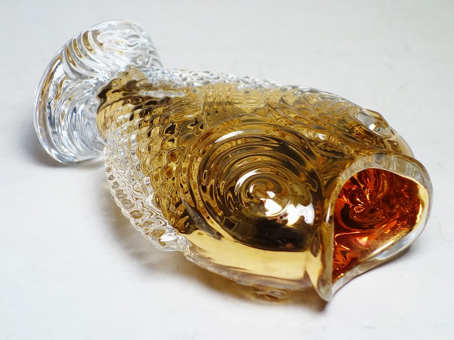 楽天市場】【中古】バカラ 花瓶 双魚型 鯉 ゴールド ジャポニズム