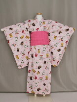 浴衣セット 和服キッズ 浴衣 キティちゃん キティ 浴衣 子供の通販