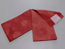 女性用浴衣帯　ゆかた単衣帯　日本製　洗える浴衣帯　クリックポスト便送料無料　赤色の帯　E3658-01