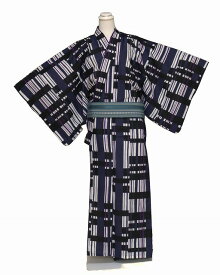 男性用仕立上り浴衣 M4415-03M 送料無料 サイズM 訳あり・難あり 綿の男物ゆかた 男物格安ゆかた
