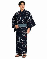 和達人の男性用浴衣 N1838-03 送料無料 サイズM 仕立て上がり綿の男物ゆかた 着やすい男物格安ゆかた
