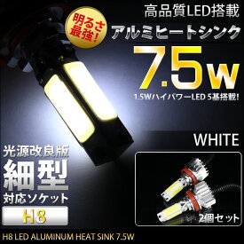 【最終処分大特価】H8 LEDバルブ フォグランプ ホワイト 白 12V仕様 アルミヒートシンク フォグ 【PN】