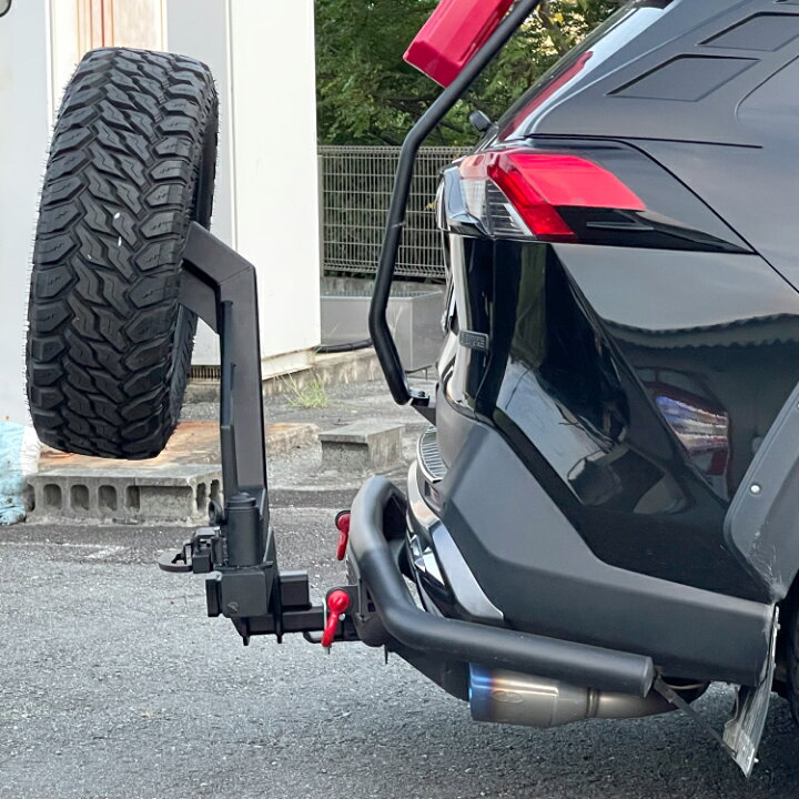 楽天市場】スペアタイヤキャリア タイヤラック 汎用 RAV4 50系 