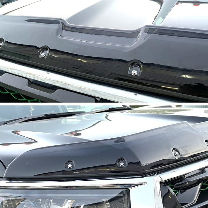 楽天市場 ランドクルーザープラド 150系 後期 カスタム パーツ ボンネットバイザー アクセサリー バグガード フロントディフレクター エアロパーツ スポイラー 虫よけ 飛び石防止 ドレスアップパーツ 外装パーツ カスタムパーツ トヨタ オフロード プラド150系 1p