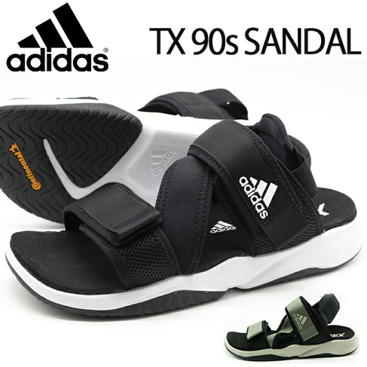 楽天市場 アディダス サンダル メンズ 靴 スポーツ 黒 緑 ブラック 軽量 軽い Adidas Tx 90s Sandal 靴のニシムラ