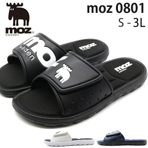 サンダル メンズ 靴 黒 白 ブラック ホワイト ネイビー シャワーサンダル ビーチサンダル 軽量 軽い マジックテープ おしゃれ モズ moz 0801