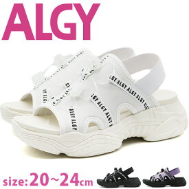 【お買い物マラソン限定クーポン】ALGY アルジー サンダル キッズ ジュニア 靴 ホワイト 白 ブラック 黒 ボリュームソール ティーン ニコプチ 厚底 ダッドサンダル おしゃれ 女の子 小学生 中学生 ストリート カジュアル お出かけ 夏 4306