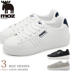 moz スニーカー レディース 靴 黒 ブラック 白 ホワイト ネイビー ベージュ コートシューズ ローカット 軽量 軽い 歩きやすい 履きやすい 疲れない 厚底 おしゃれ かわいい きれいめ シンプル 合皮 通勤 通学 モズ 2422