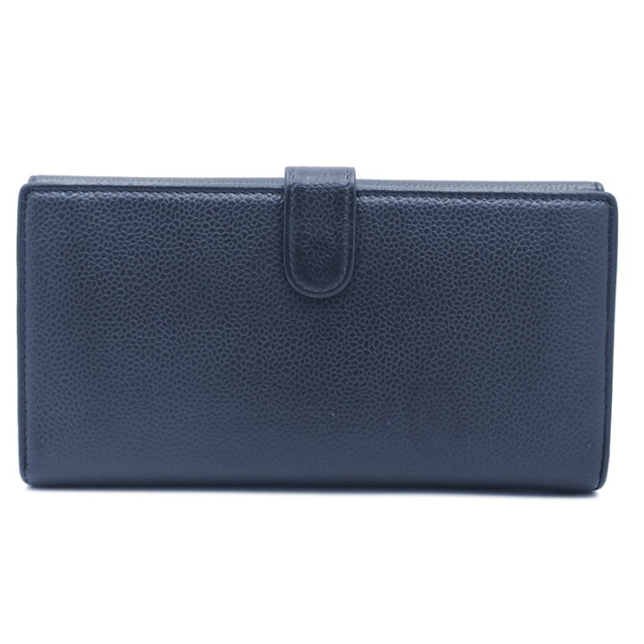楽天市場】【本物保証】【CHANEL シャネル】Wフラップ 長財布 ネイビー 