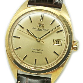 IWC YACHT CLUB Ref.R911A Cal.8541B 14KYG/SS [ANTIQUE] アイダブリューシー ヨットクラブ 1969年頃製造 デイト機能 ハック機能 二重耐震装置 14角スクリューバック アンティーク OH済み オールドインター【中古】【PAWN SHOP】【質屋出店】