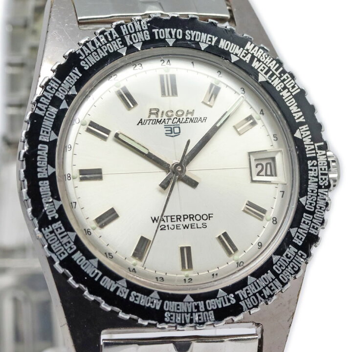 楽天市場】Ricoh Automatic Calendar 30 World Time Bezel 1960