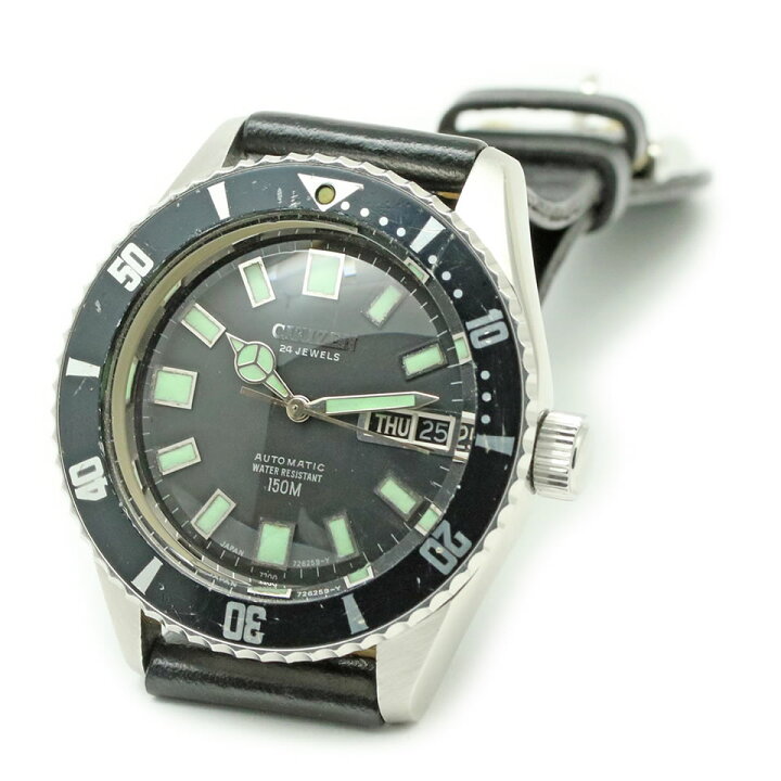 楽天市場】Citizen“Leopard”150m diver day-date 4-722710 Y Cal.7210 