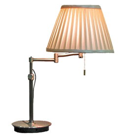 テーブルランプ LTFC-650 BE クラシカルなイメージの布製ランプ 調光スイッチなのでランプの明るさを調節可能 スイングアームでシェードの向きも自由自在