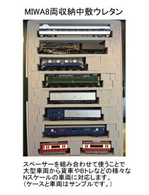Nゲージ 車両収納用 A4ブックケース対応 交換用 MIWA8両収納中敷ウレタン 鉄道模型 新幹線 大型車両 外国車両 単品収集 車両整理 増結セット まとめ収納 自社設計オリジナル 資材屋ならではの低価格 各社のA4ブックケースに対応 KATO TOMIX MICROACE 全国送料無料
