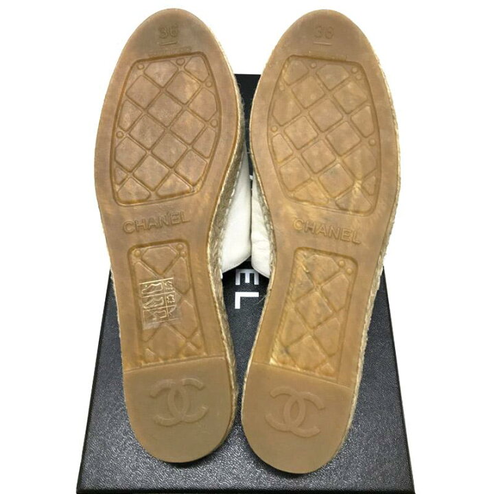 楽天市場】【未使用】 CHANEL シャネル エスパドリーユ ココマーク 