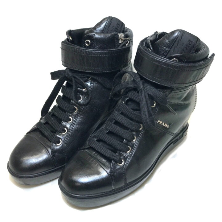 楽天市場】プラダ PRADA レディース ハイカット スニーカー インヒール  