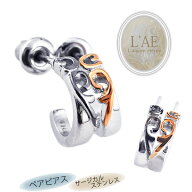 ペアピアス ピアス サージカルステンレス トライバル アラベスク 唐草 金属アレルギー対応 フープ 秘密 …