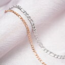 Lauss フィガロ・チェーン ペアブレスレット ペアアンクレット ペア カップル ブレスレット チェーン アンクレット お…