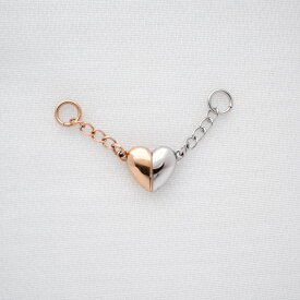 【ペアチャーム】マグネットで引き合うハートのペアチャーム ステンレス アレルギー対応 otc005